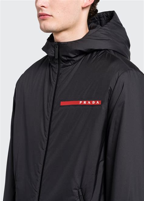 prada mens rain jacket|nylon raincoat men's.